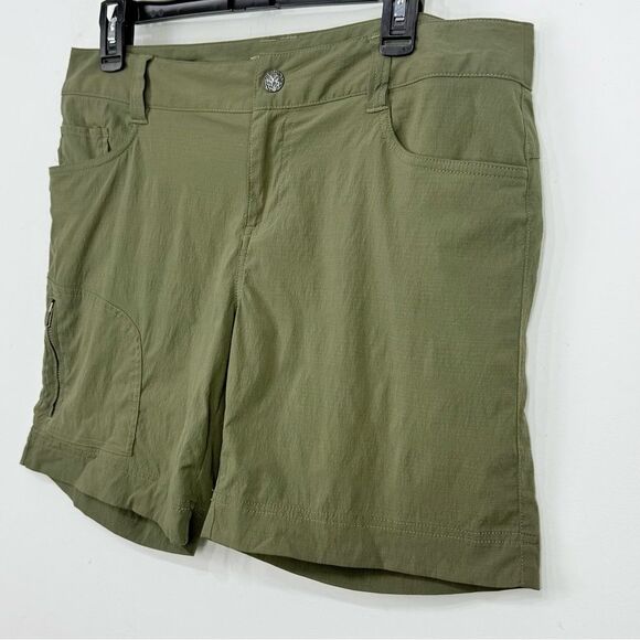 PRANA Olive Green Nylon Quick Dry Activewear Outdoor Performance Shorts - Picture 3 of 16